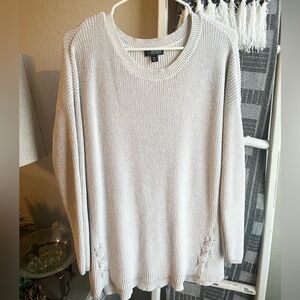 A.N.A A New Approach XXL Women's Light Beige Crew Neck Sweater